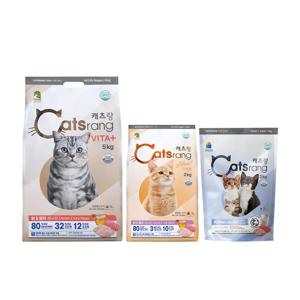 캐츠랑 가족묘 트리오 9kg 세트 (비타플러스 5kg+리브레 2kg+키튼앤주니어 2kg)