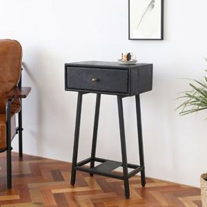 블랙 앤티크 망고원목 서랍 스피커선반 협탁 높이 70cm