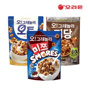 오리온 오그래놀라미쯔스모어260g+저당통보리360g+오트 통넛츠360g