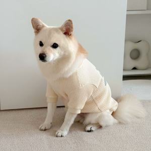 강아지 가을옷 릴랙싱 와플 티셔츠 S-2XL, 2colors
