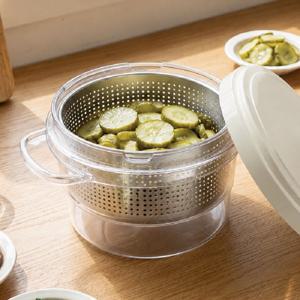 살림대장 스텐 짤순이 2.5L 대용량 스텐 스테인리스 짤순이 오이지 나물 야채 탈수기