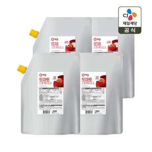 백설 파스타 스파게티 소스 1.5kg 토마토 x2개+로제 x2개(총 6kg)
