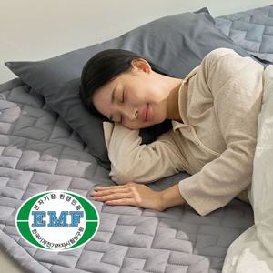 27년형 전자파없는 한일의료기 어린이 인증 카본 탄소매트 EMF 전기요(실버그레이/네이비)