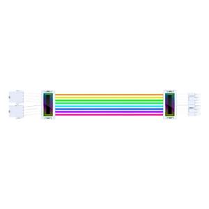 E-28W ARGB 그래픽카드 2 x 8핀 튜닝 연장 슬리빙케이블 화이트