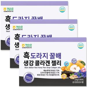 흑도라지꿀배 생강 콜라겐젤리 스틱 20g*30포 3팩