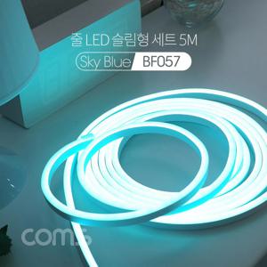LED 줄조명 슬림형 세트 5M, Sky blue / 무드등 조명 호스/ 감성 네온