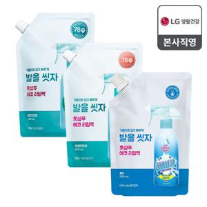 온더바디 발을씻자 풋샴푸 리필 500ml x 3개(레몬/자몽/쿨링 택1)