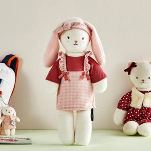 인형놀이 보들보들 S 인형 코디옷 반다나 체크원피스