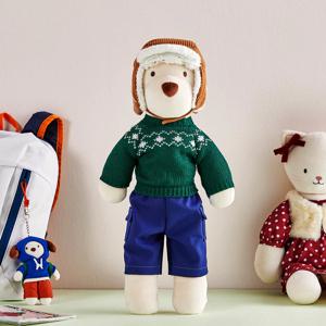 인형놀이 보들보들 S 인형 코디옷 군밤모자 니트바지세트