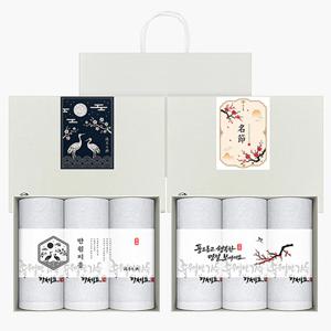 베일패키지 추석 명절 답례품 3매세트(좋은일만가득하세요)(쇼핑백 증정)
