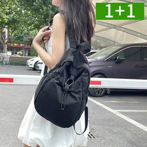 1+1 데일리 여성 백팩 나일론 경량 노트북 여행 배낭 학생가방
