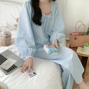 극세사 커플 파자마 수면잠옷 남성 여성 겨울 긴팔 잠옷 상하의 세트