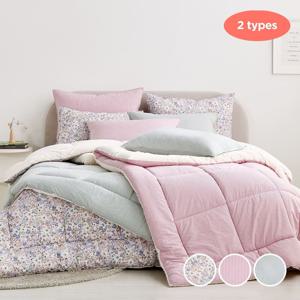 퓨어코튼 리버시블 극세사 차렵이불  2 size 3 color