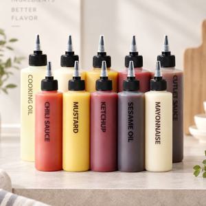 다용도 소스통 250ml/500ml  (5개 구매마다 스티커 증정) 업소용 케찹통 소스병
