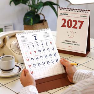2027 탁상 달력 레트로 인테리어 빈티지 데스크 캘린더
