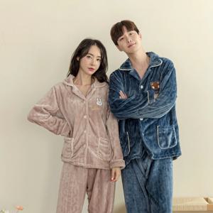극세사 애니멀 커플 잠옷 세트