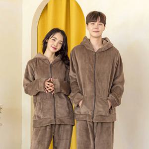 극세사 토끼곰 커플 후드 잠옷 세트