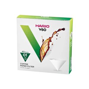 하리오 화이트 커피필터 1~2인용 여과지 40매 VCF-01