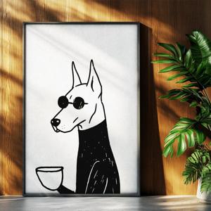 Gentle Dog 선글라스 강아지 일러스트포스터 인테리어포스터