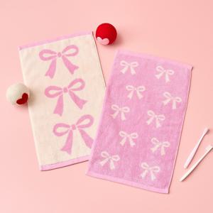 핑크 리본 코마사 30수 롱핸드타월 2p 기프트 세트 30X50cm 89g