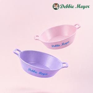 핸들 플레이트 원형 볼 앞접시 2P