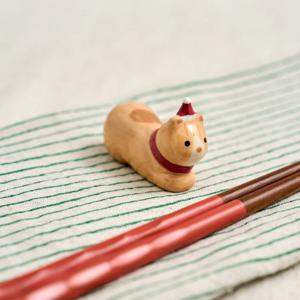 L 뚱냥이 산타애옹 젓가락받침 치즈냥