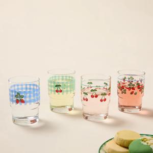 베리가든 스태킹 유리컵 245ml 4P