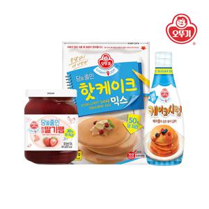 LIGHT&JOY 당을줄인 핫케이크믹스 800g+케이크시럽 220g+논산딸기쨈 290g