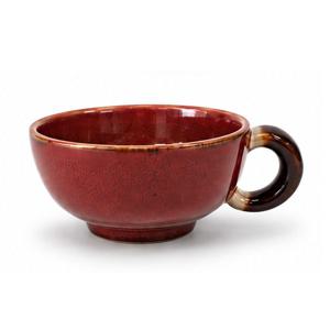 천목 레드 커피 쌍화차잔 (280 ml) 커피잔 찻잔 녹차잔 쌍화차 라떼잔 전통차잔