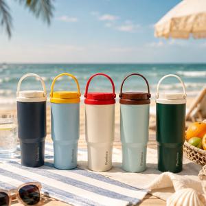 손잡이 텀블러 스테인리스 304 3중 코팅 700ml, 1개