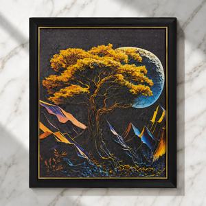 풍경 골든 문트리 프리미엄 그림 슬림 액자 LS-FR-02 10호