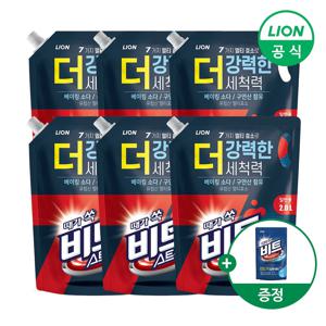 비트 스트롱세븐 액체세제 리필 2L X 6개+겸용300g 증정 (일반/드럼용 택1)
