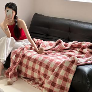 [해외] 모던 감성 체크 포인트 담요 소파 침대용 부드러운 블랭킷 3colors 5size