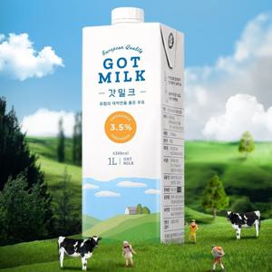 수입멸균우유 갓밀크 3.5% 1L 6입