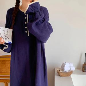 요루면 여성 원피스 잠옷 몽글 프릴 빅사이즈 임산부 노카라 파자마 홈웨어