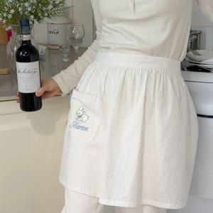 Pure Cotton Half Apron 허리앞치마 어린이집 카페 집들이 공방 신혼
