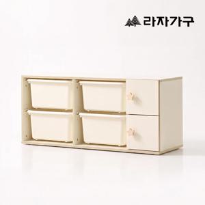 메이플 E0 원목 정리 수납박스 거실장 와이드 바구니 수납장 1200