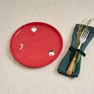 L 산타의 겨울선물 볼록접시 산타 D20
