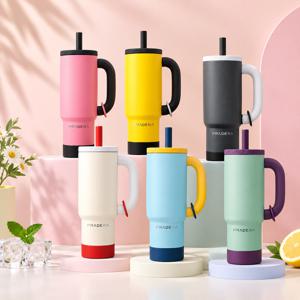 대용량 텀블러 스테인리스 304 빨대 보온 보냉 1.2L, 1개