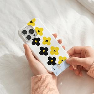 아이폰 18프로 아이폰 17프로 단 배색플라워 언더카드 케이스