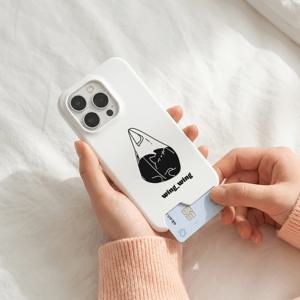 아이폰 18프로 아이폰 17프로 LeeEung 나는 고양이 뿅뿅 언더카드 케이스