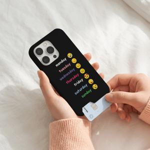 아이폰 18프로 아이폰 17프로 요일이모지 언더카드 케이스