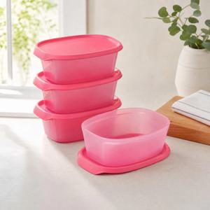 타파웨어 원터치 슬림 세트 주방 냉장고 밀폐용기 540ml 4개입 세트