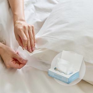 하루 한 장 교체해서 쓰는 무형광 저자극 일회용 베개커버(20매) 여행용 휴대용 위생시트