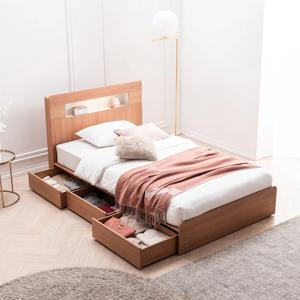 프레고 LED 3단 서랍형 침대 프레임 SS/Q (매트리스 선택) 6color
