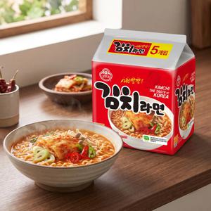 오뚜기 김치라면 40개입 (5개입번들 x 8개)
