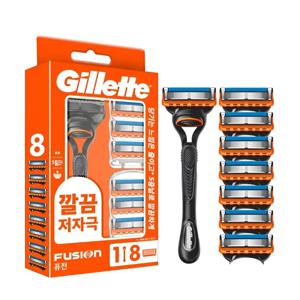 퓨전 매뉴얼 면도기 핸들 1개 + 면도날 8입