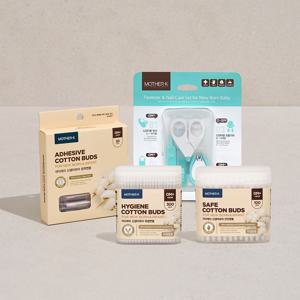 영유아 네일케어+핀셋 4종(케이스포함)+유아면봉3종(안전100p+위생300p+점착50p)
