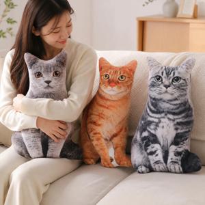 진짜같은 고양이 애착 봉제인형 귀여운 캐릭터인형 침대쿠션