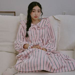 피치헤이즈 극세사수면 긴팔 원피스